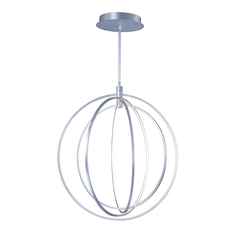 ET2 Lighting Concentric 80W LED Pendant, Brushed Pewter