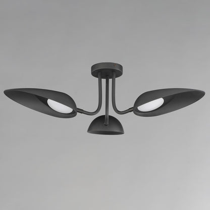 ET2 Lighting Marsh 3 Light LED Semi Flush Mount, Black