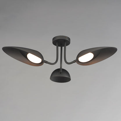 ET2 Lighting Marsh 3 Light LED Semi Flush Mount, Black