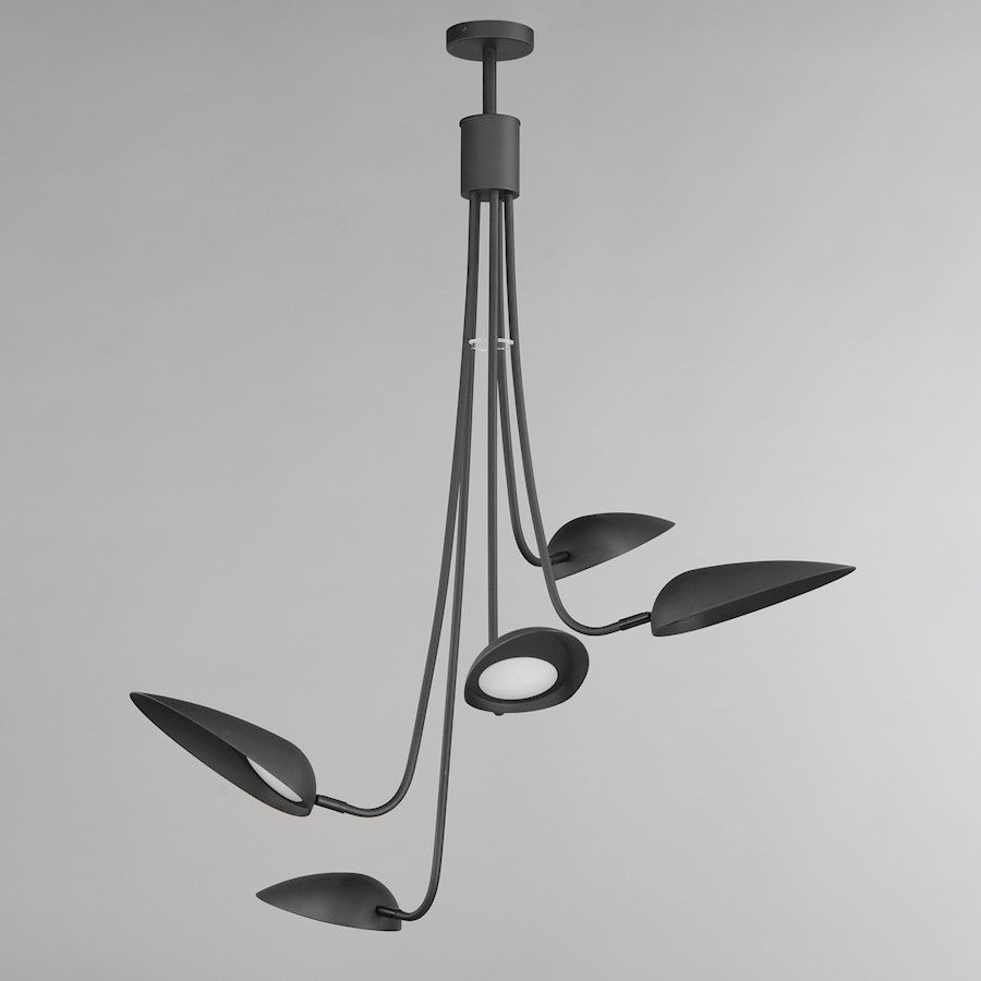 ET2 Lighting Marsh 5 Light LED Pendant, Black