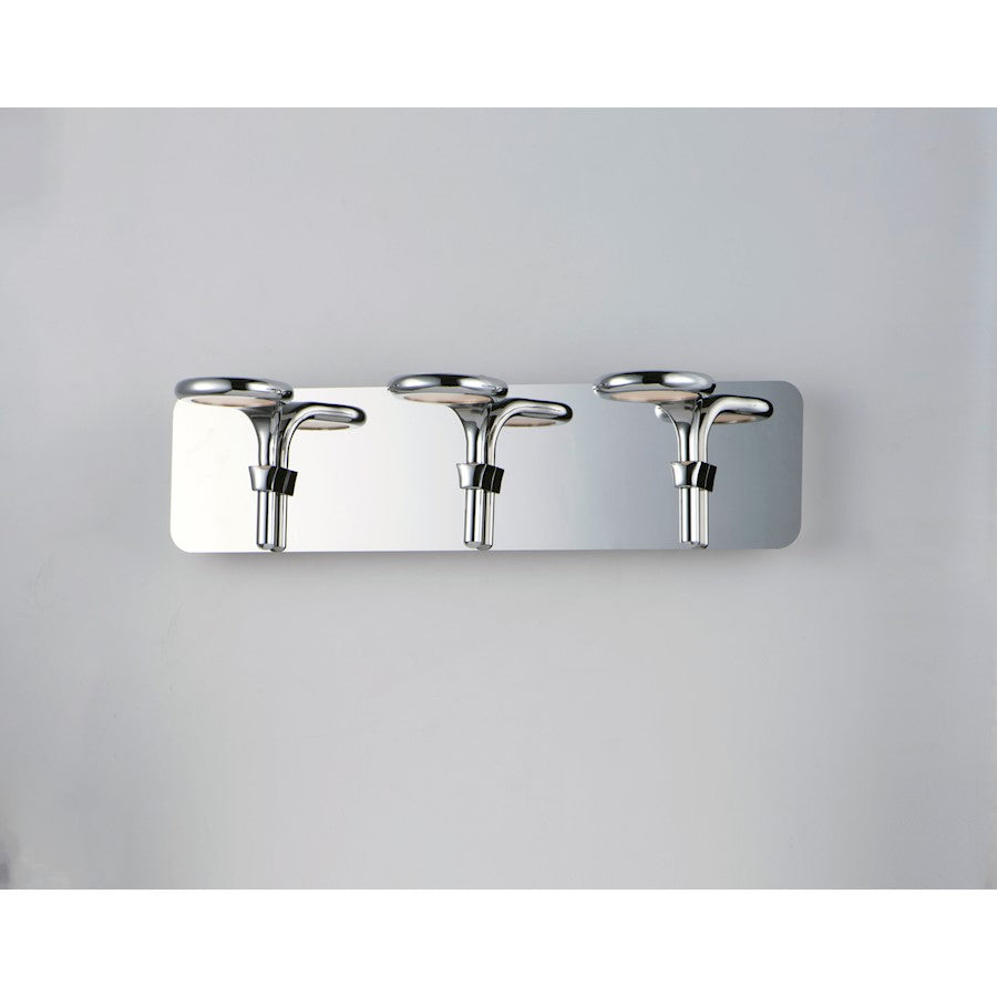 ET2 Lighting Cobra 3 Light Bath Vanity, Polished Chrome