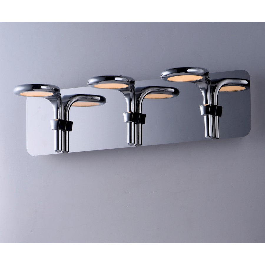 ET2 Lighting Cobra 3 Light Bath Vanity, Polished Chrome