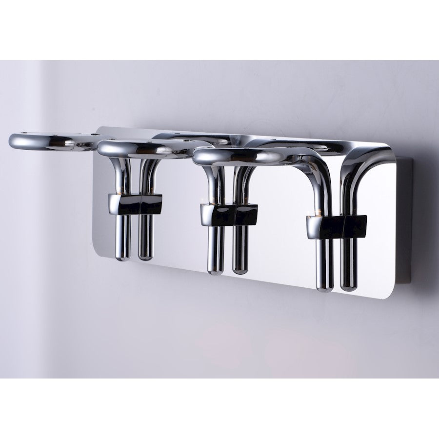 ET2 Lighting Cobra 3 Light Bath Vanity, Polished Chrome