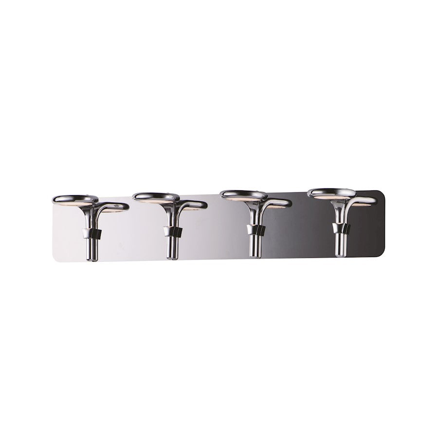 ET2 Lighting Cobra 4 Light Bath Vanity, Polished Chrome