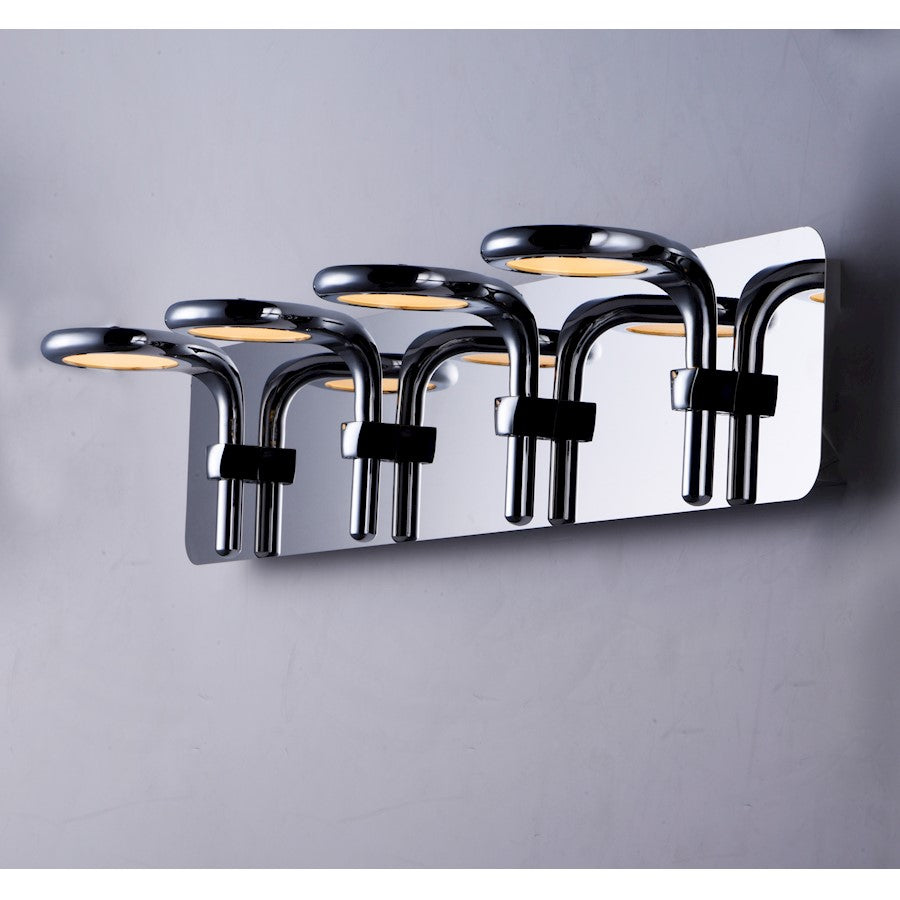 ET2 Lighting Cobra 4 Light Bath Vanity, Polished Chrome