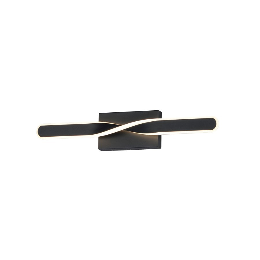 ET2 Lighting Pirouette 1 Light 24" LED Bath Vanity 5CCT, Black