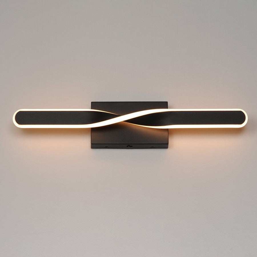 ET2 Lighting Pirouette 1 Light 24" LED Bath Vanity 5CCT, Black