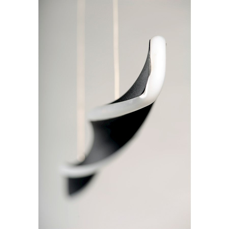 1 Light Small LED Linear Pendant, Black
