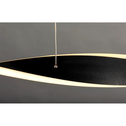 1 Light Small LED Linear Pendant, Black