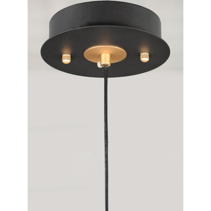 ET2 Lighting Newton LED 1-Light Pendant in Black/Gold
