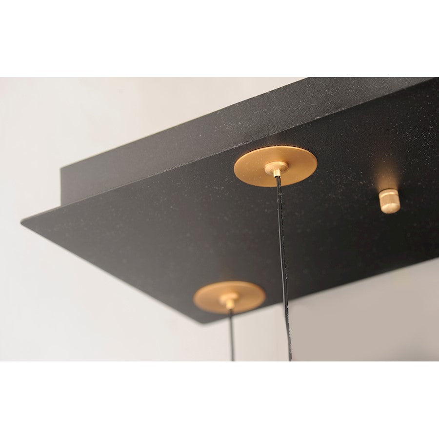 ET2 Lighting Newton LED 8-Light Pendant in Black/Gold