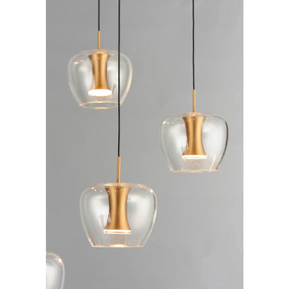 ET2 Lighting Newton LED 25-Light Pendant in Black/Gold
