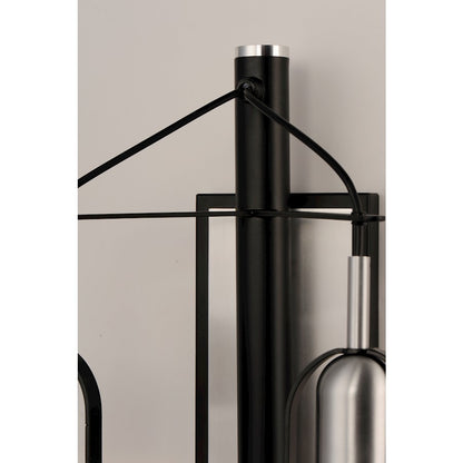 ET2 Lighting Capsule LED 2-Light Wall Sconce in Black/Brushed Aluminum