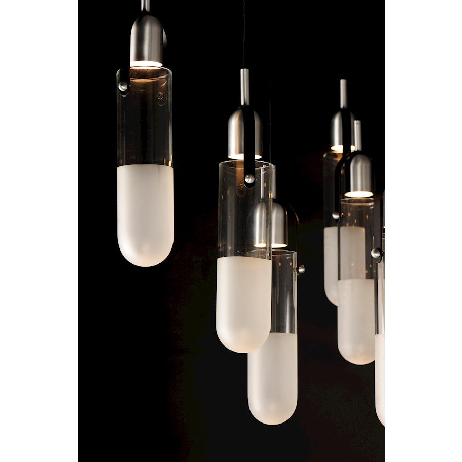 ET2 Lighting Capsule LED 9-Light Mini Pendant in Black/Brushed Aluminum