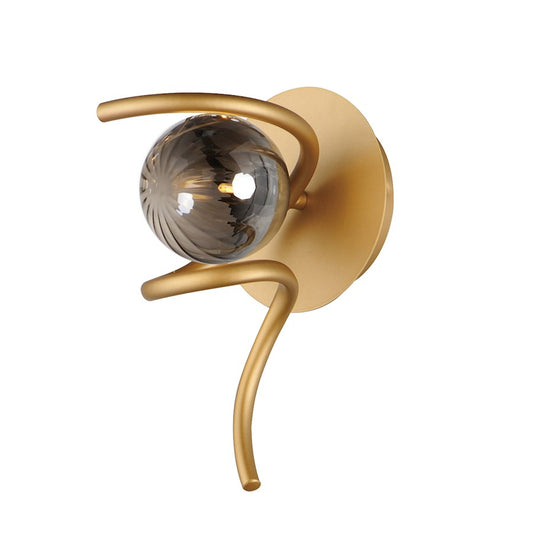 ET2 Lighting Planetary 1 Light LED Wall Sconce, Gold/Smoke