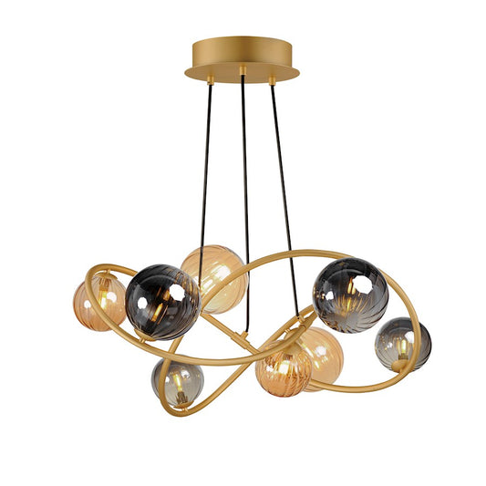 Planetary LED Chandelier, Gold
