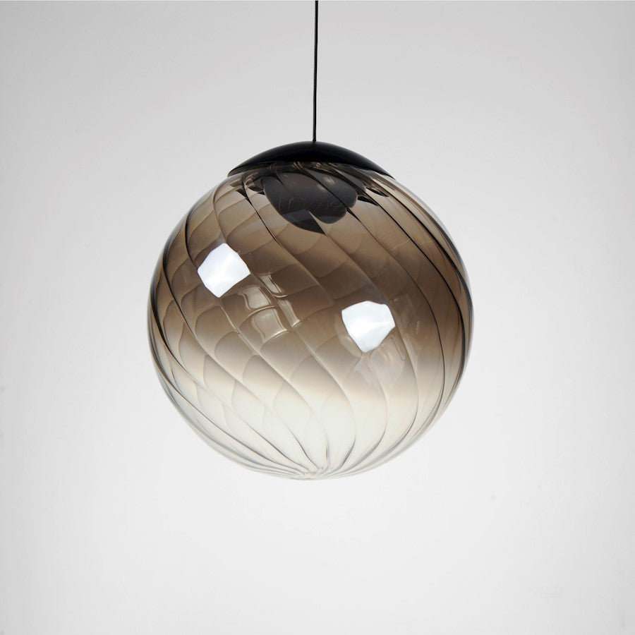 ET2 Lighting Planetary 1 Light LED Pendant, Black/Smoke