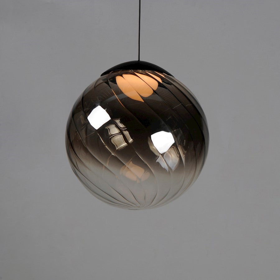ET2 Lighting Planetary 1 Light LED Pendant, Black/Smoke