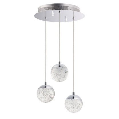 ET2 Lighting Orb II 3-Light Pendant, Polished Chrome