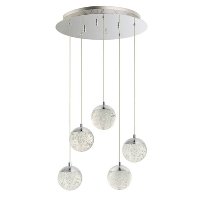 ET2 Lighting Orb II 5-Light Pendant, Polished Chrome