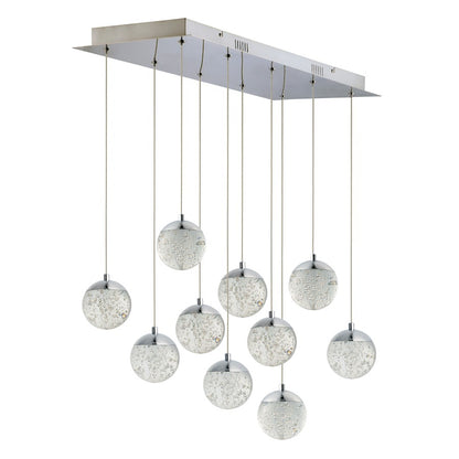 ET2 Lighting Orb 10-Light Pendant, Polished Chrome