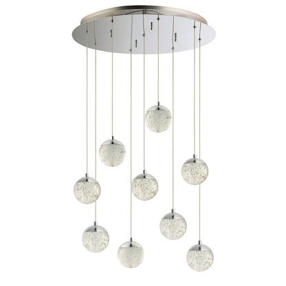 ET2 Lighting Orb II 9-Light Pendant, Polished Chrome