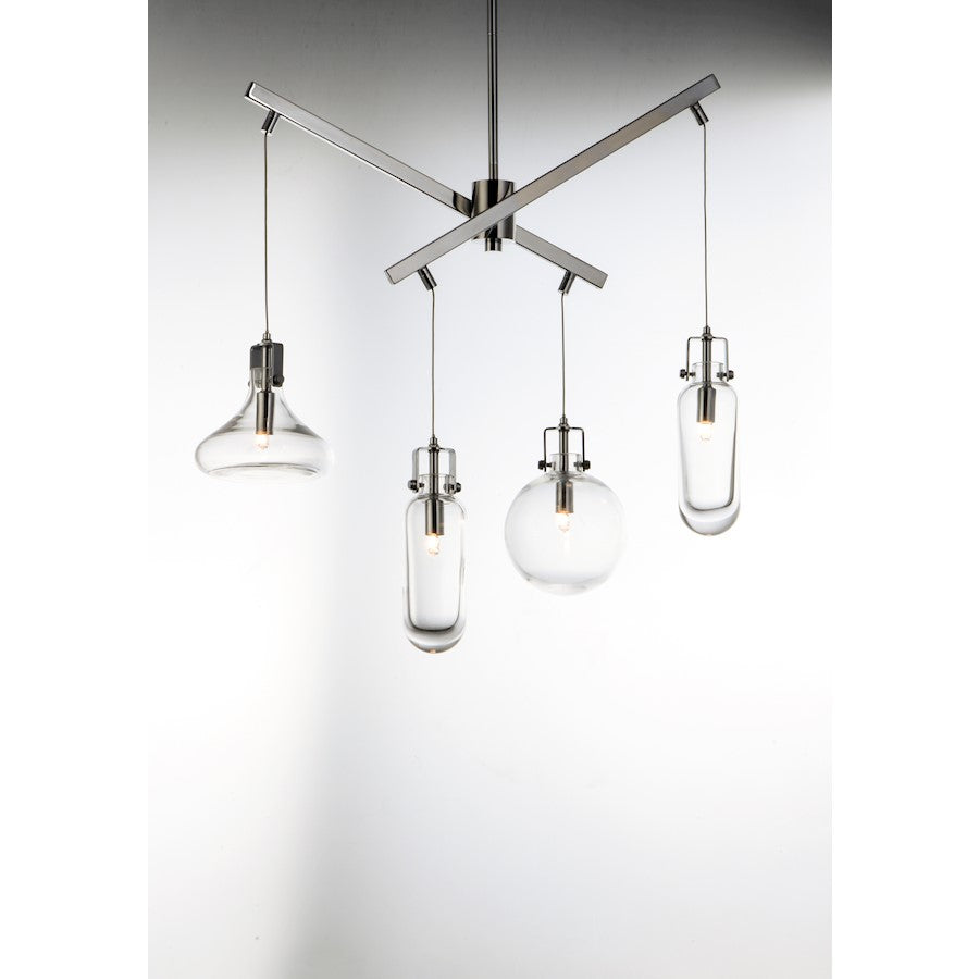 ET2 Lighting Kem 4-Light Pendant, Polished Chrome