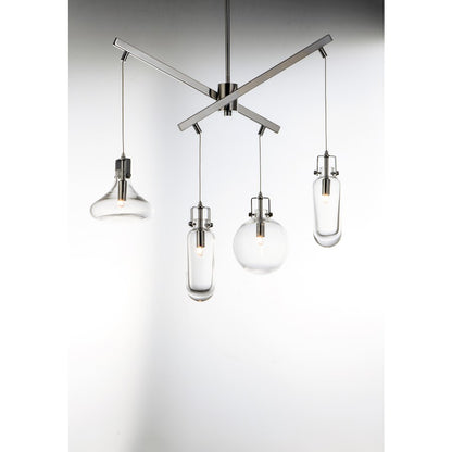ET2 Lighting Kem 4-Light Pendant, Polished Chrome