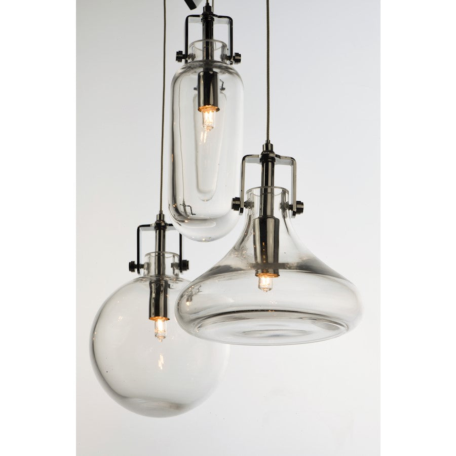 ET2 Lighting Kem 4-Light Pendant, Polished Chrome