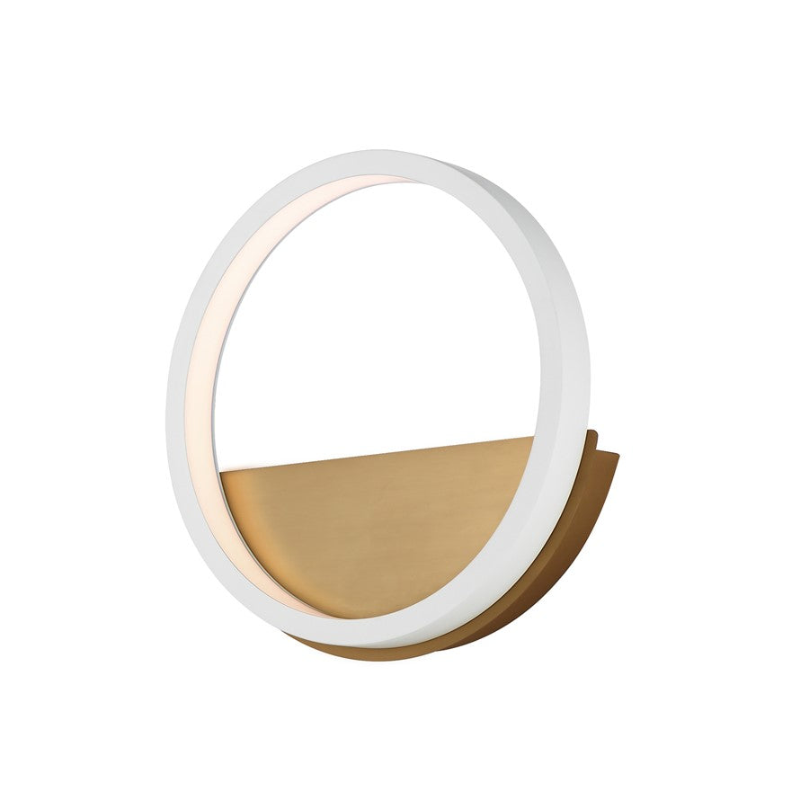 ET2 Lighting Hoopla 12 light LED Wall Sconce, White/Gold