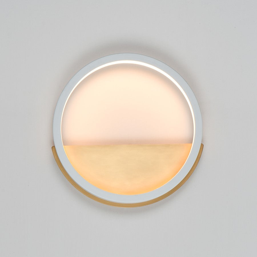 ET2 Lighting Hoopla 12 light LED Wall Sconce, White/Gold