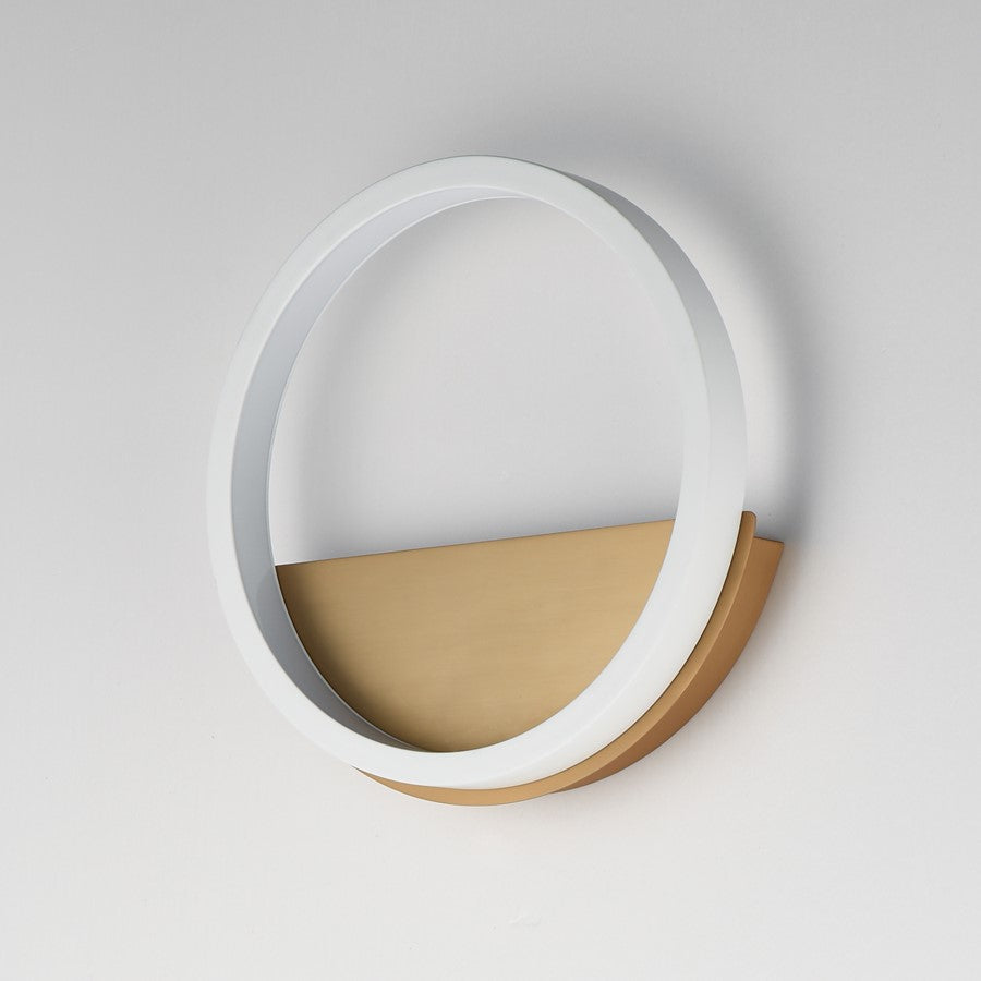 ET2 Lighting Hoopla 12 light LED Wall Sconce, White/Gold