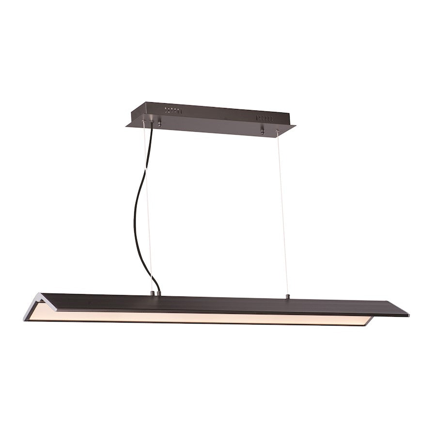 ET2 Lighting Glider Pendant, 48W, Black/Polished Chrome