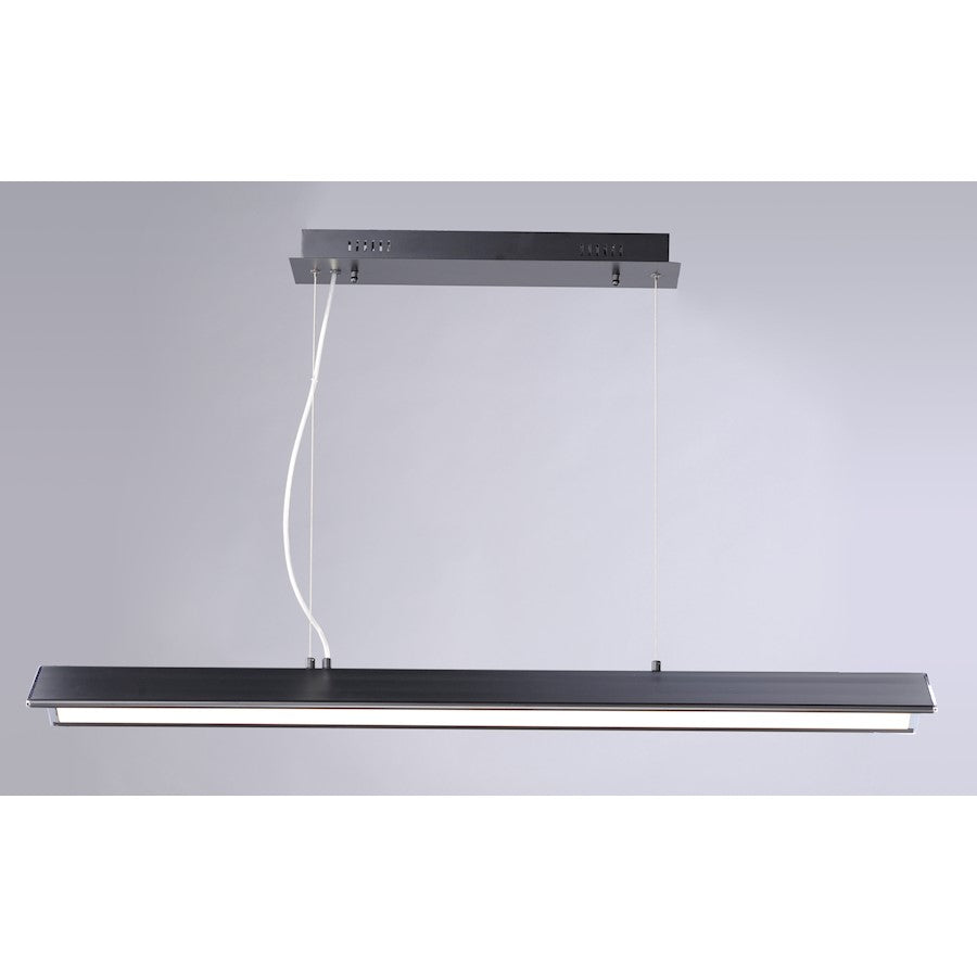 ET2 Lighting Glider Pendant, 48W, Black/Polished Chrome