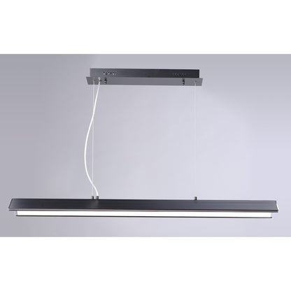 ET2 Lighting Glider Pendant, 48W, Black/Polished Chrome