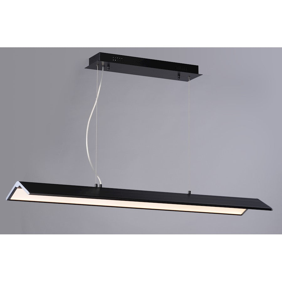 ET2 Lighting Glider Pendant, 48W, Black/Polished Chrome