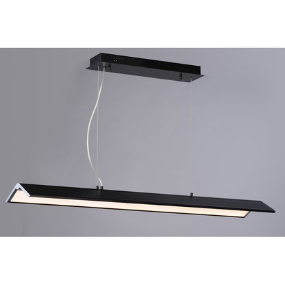 ET2 Lighting Glider Pendant, 48W, Black/Polished Chrome