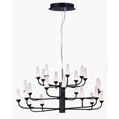 ET2 Lighting Candela 24 Light LED Pendant, Bronze/Frost White