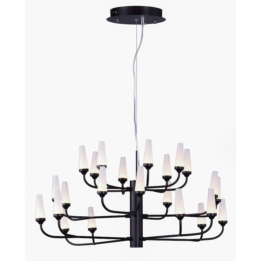 ET2 Lighting Candela 24 Light LED Pendant, Bronze/Frost White
