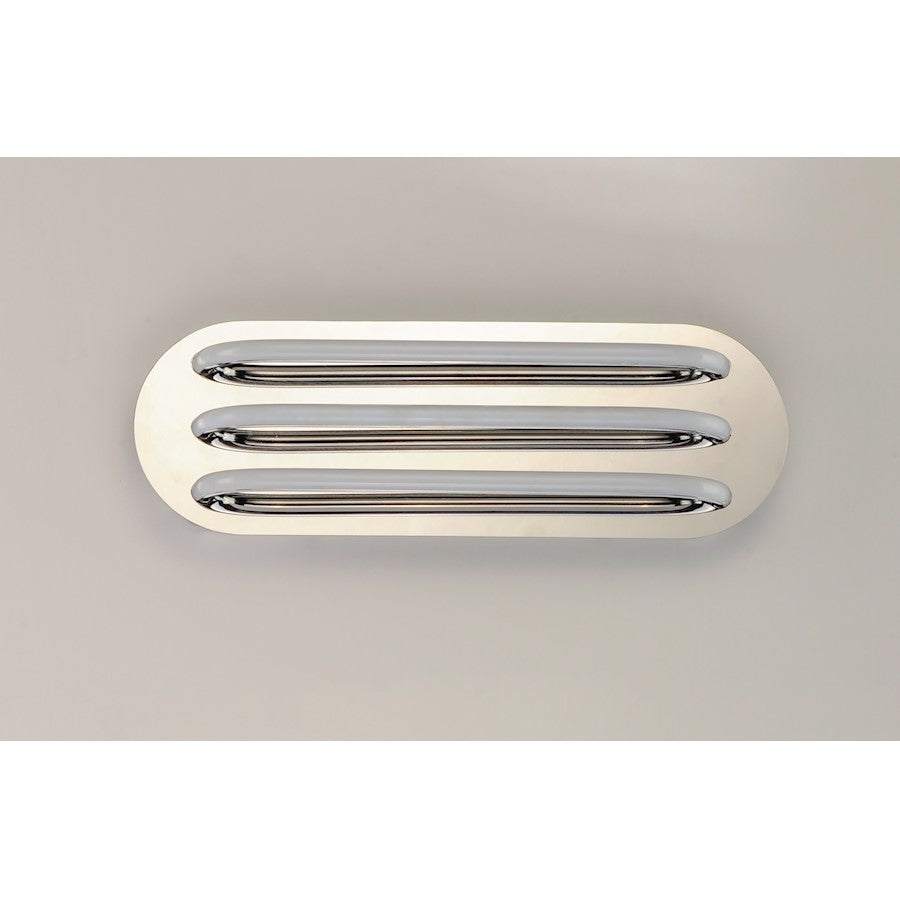 3 Light Bathroom Vanity Light, Polished Chrome