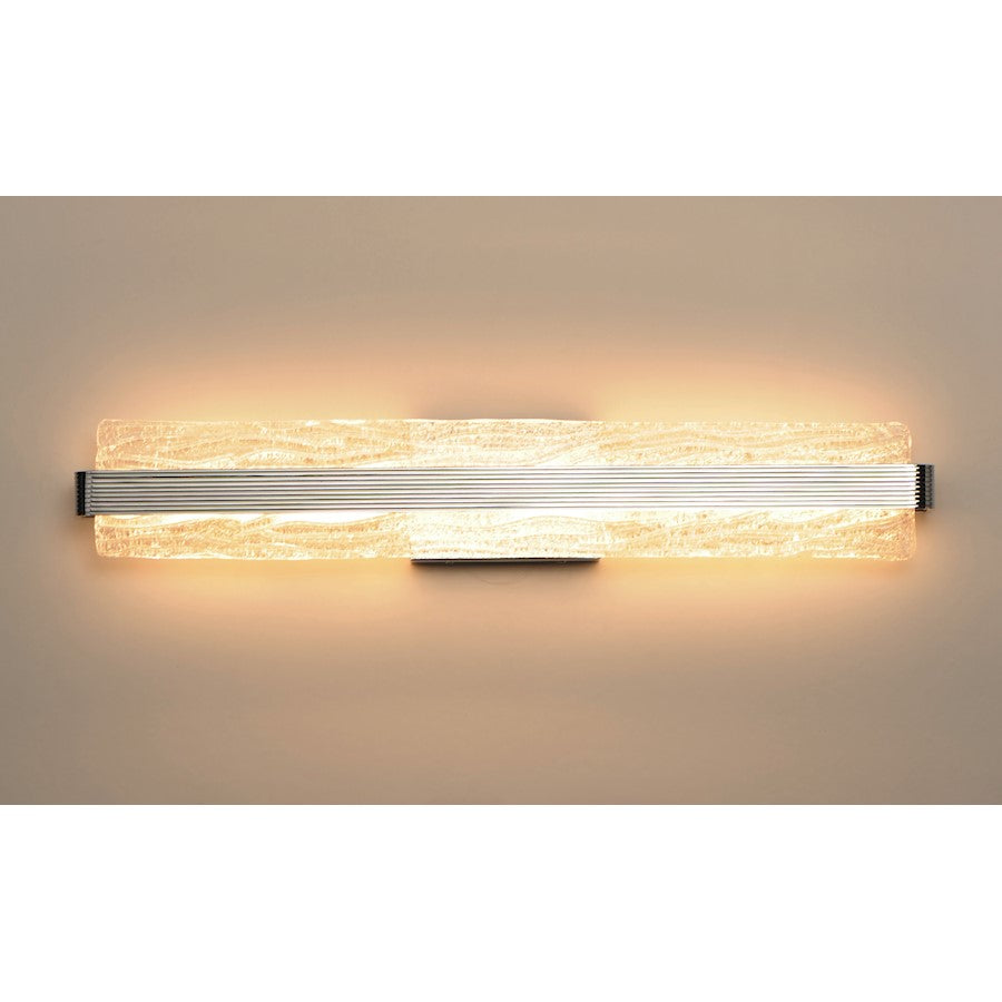 ET2 Lighting Ripple LED 1-Light 30" Bath Vanity in Polished Chrome