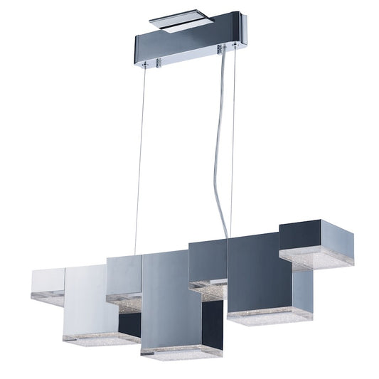 LED 7 Light Pendant, Chrome