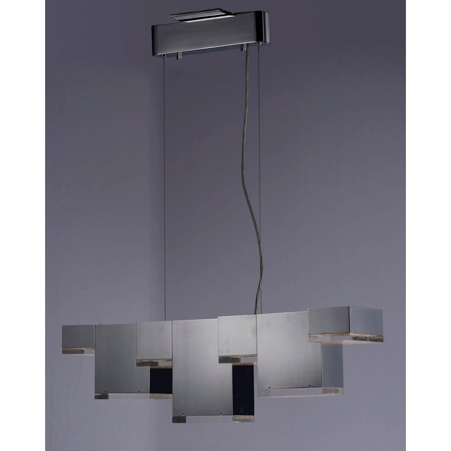 LED 7 Light Pendant, Chrome