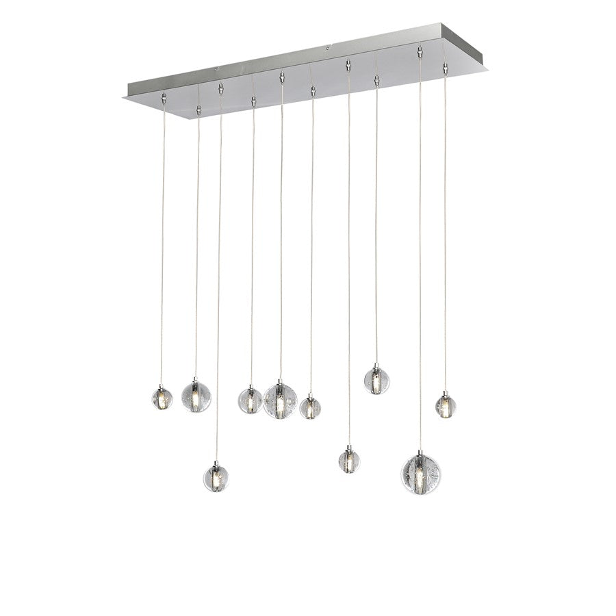 ET2 Lighting Harmony 10 Light LED Pendant, Polished Chrome