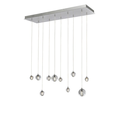 ET2 Lighting Harmony 10 Light LED Pendant, Polished Chrome