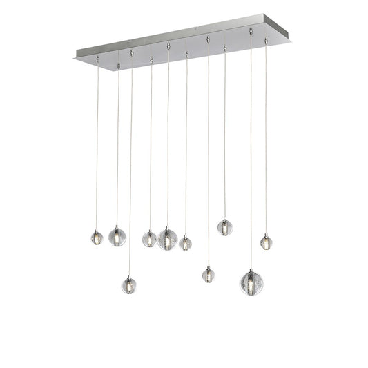ET2 Lighting Harmony 10 Light LED Pendant, Polished Chrome