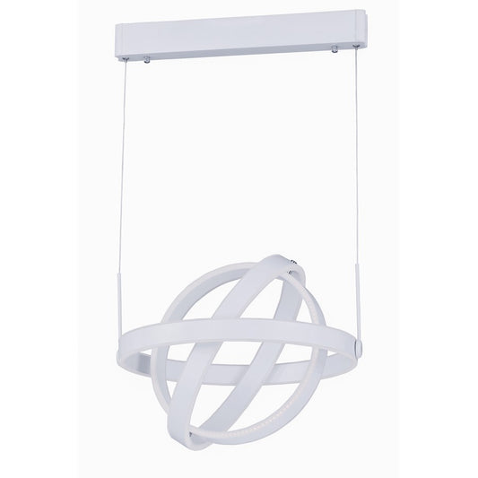 ET2 Lighting Gyro 6 Light 18" LED Pendant, Matte White
