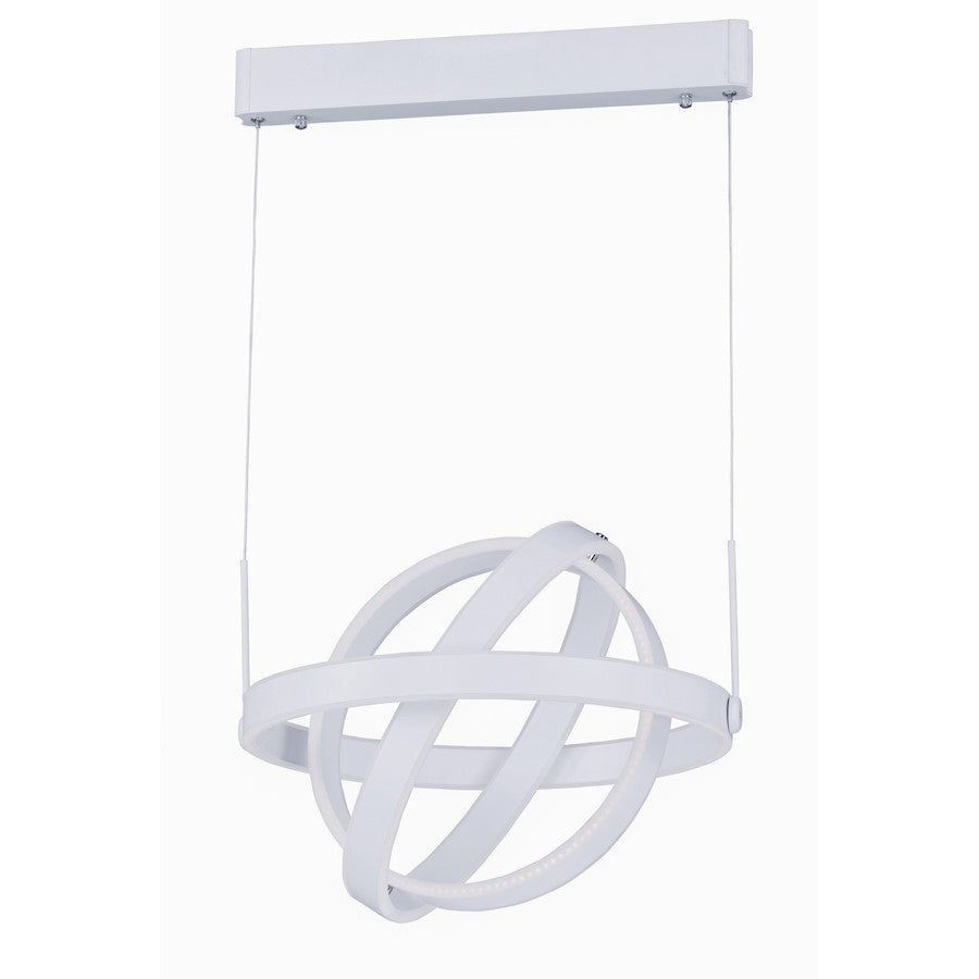 ET2 Lighting Gyro 6 Light 18" LED Pendant, Matte White