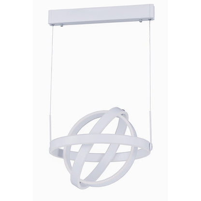 ET2 Lighting Gyro 6 Light 18" LED Pendant, Matte White