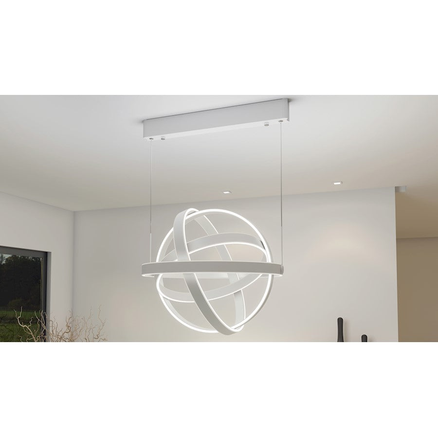 ET2 Lighting Gyro 8 Light 26" LED Pendant, Matte White